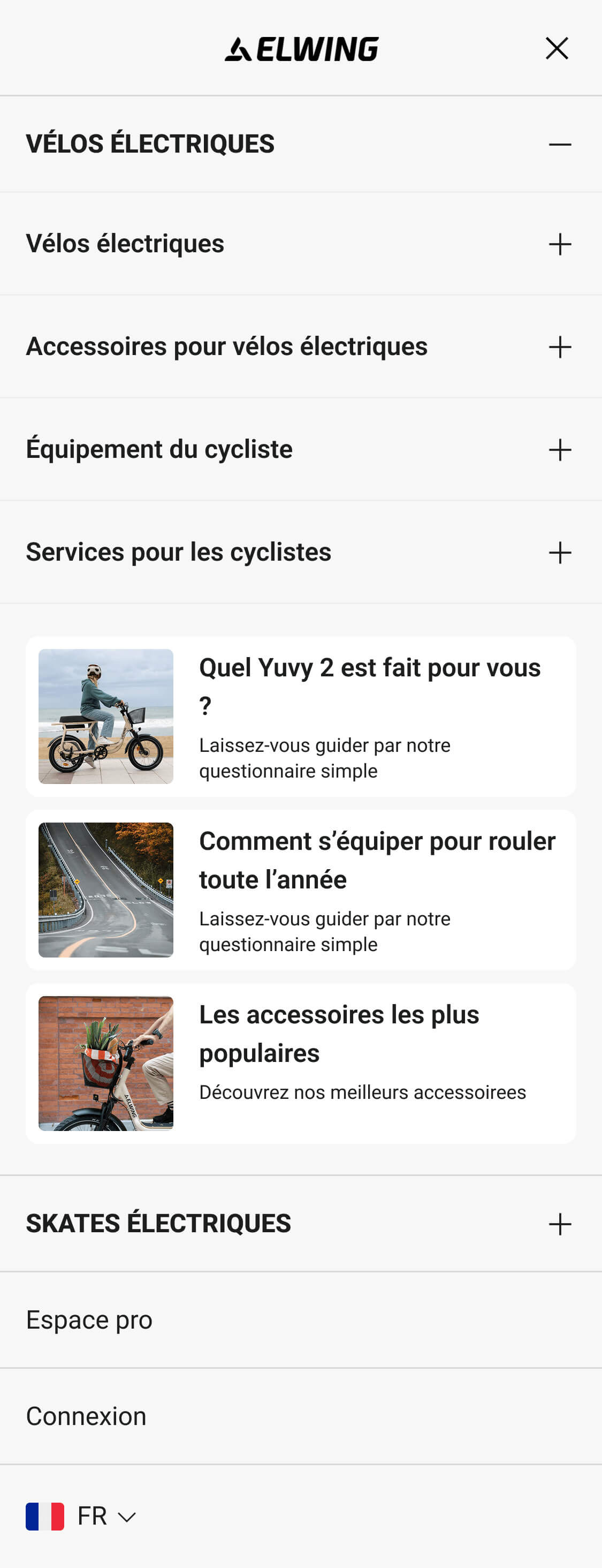 Menu example - Elwing